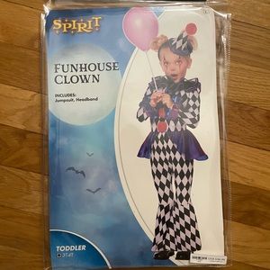 Funhouse Clown Halloween Costume Toddler 3-4T